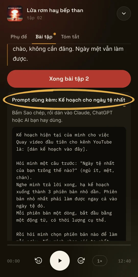 Prompt dùng kèm