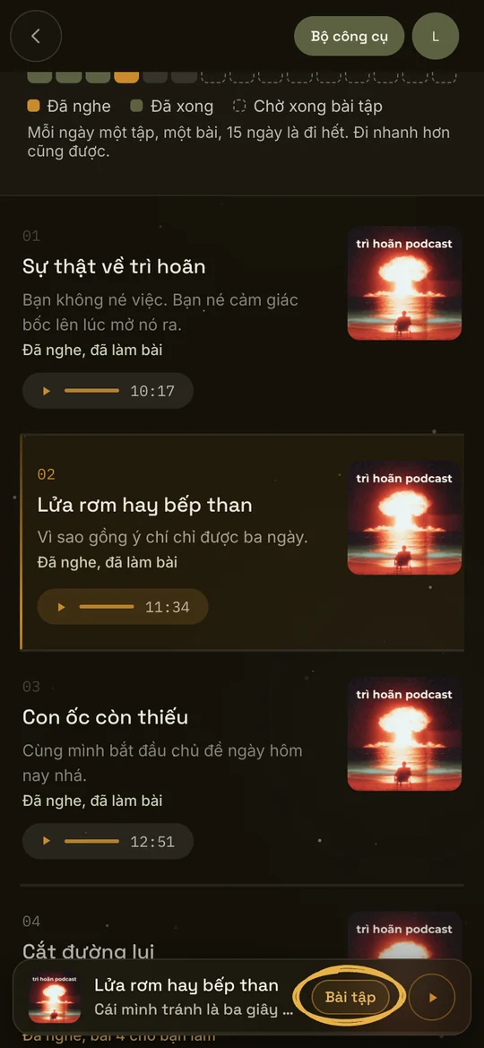 Nghe và làm cùng chỗ